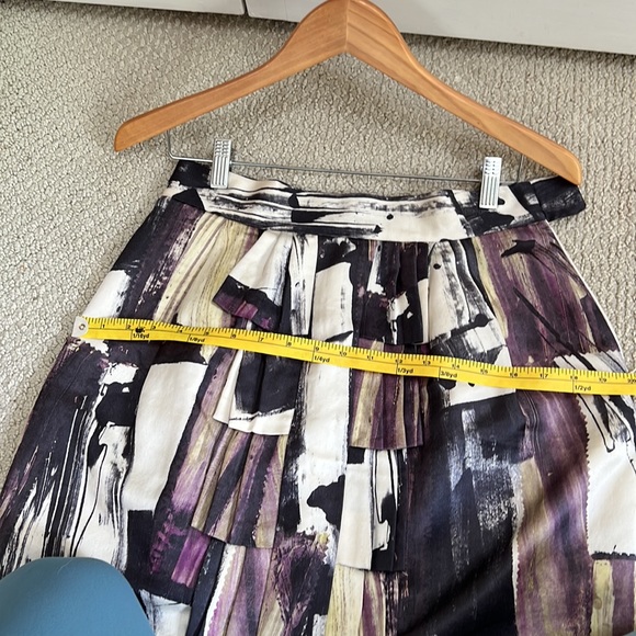 Anthropologie Abstract Print Wool and Silk Mini Skirt  By Fei fits like Size 6/8 - Picture 4 of 7